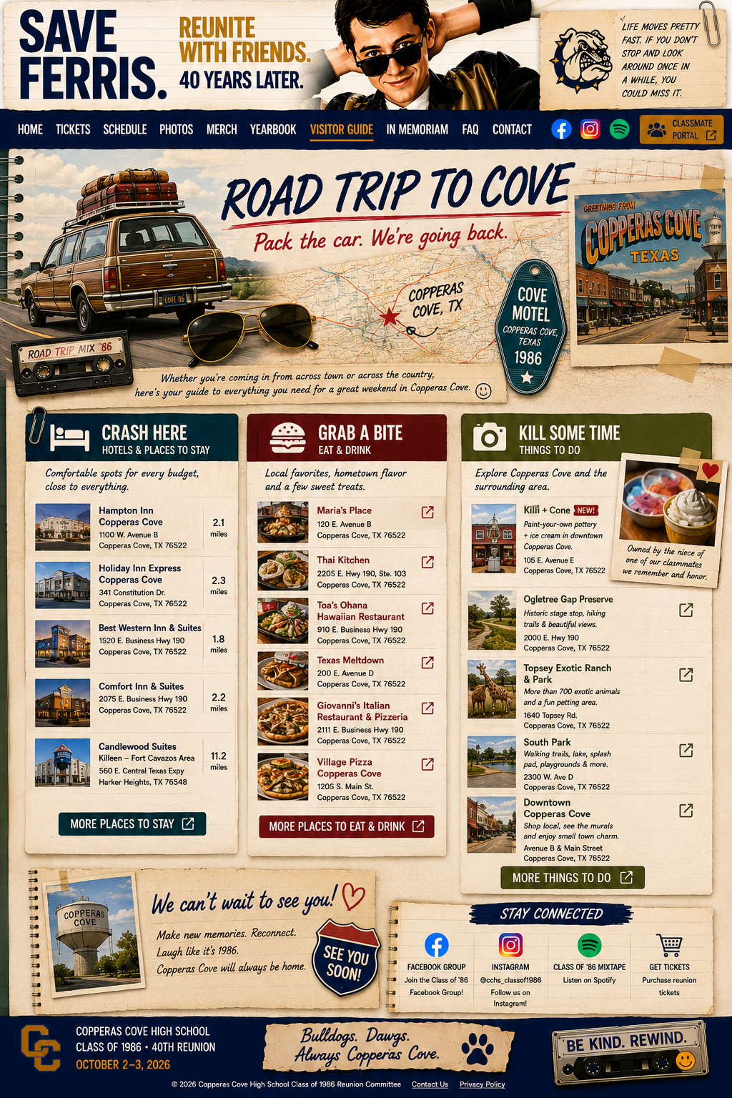Road Trip to Cove visitor guide